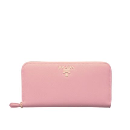 Prada Large Saffiano Leather Wallet Alabaster Pink 19Cm 1Ml506 Qwa F0E18