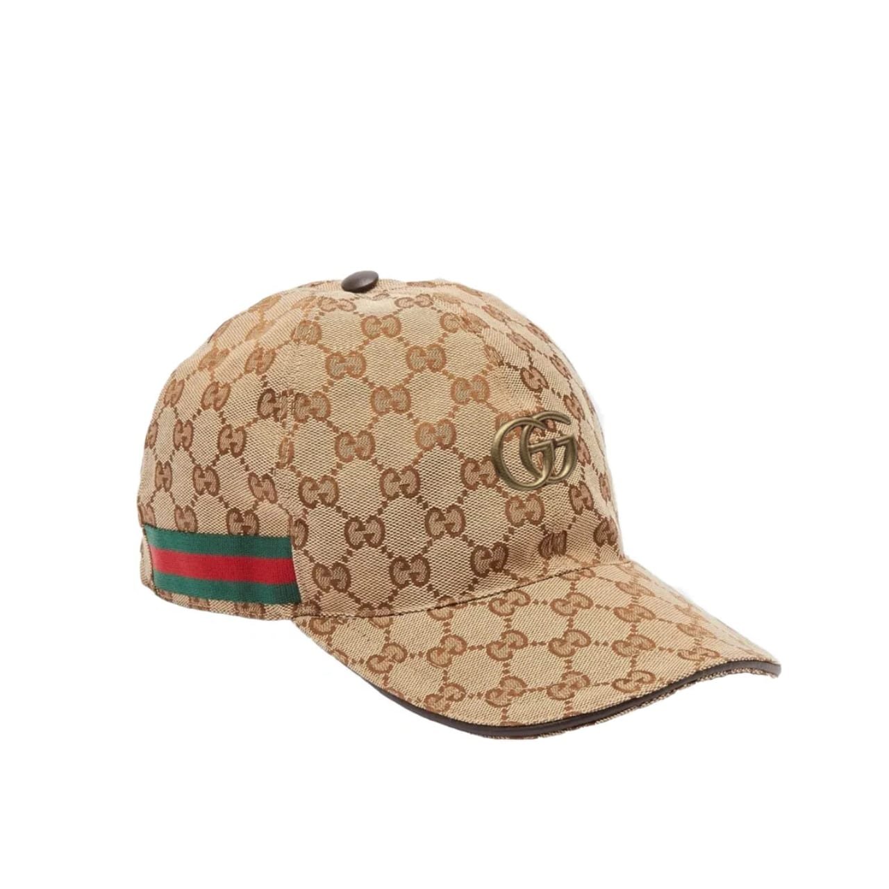 Thumbnail-5-1-2 Gucci Gg Canvas With Web Baseball Cap Brown - Image 1