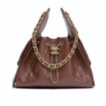 Chanel 25 Small Handbag Grained And Gold Tone Metal Brown 26Cm As5293 B20304 U1192