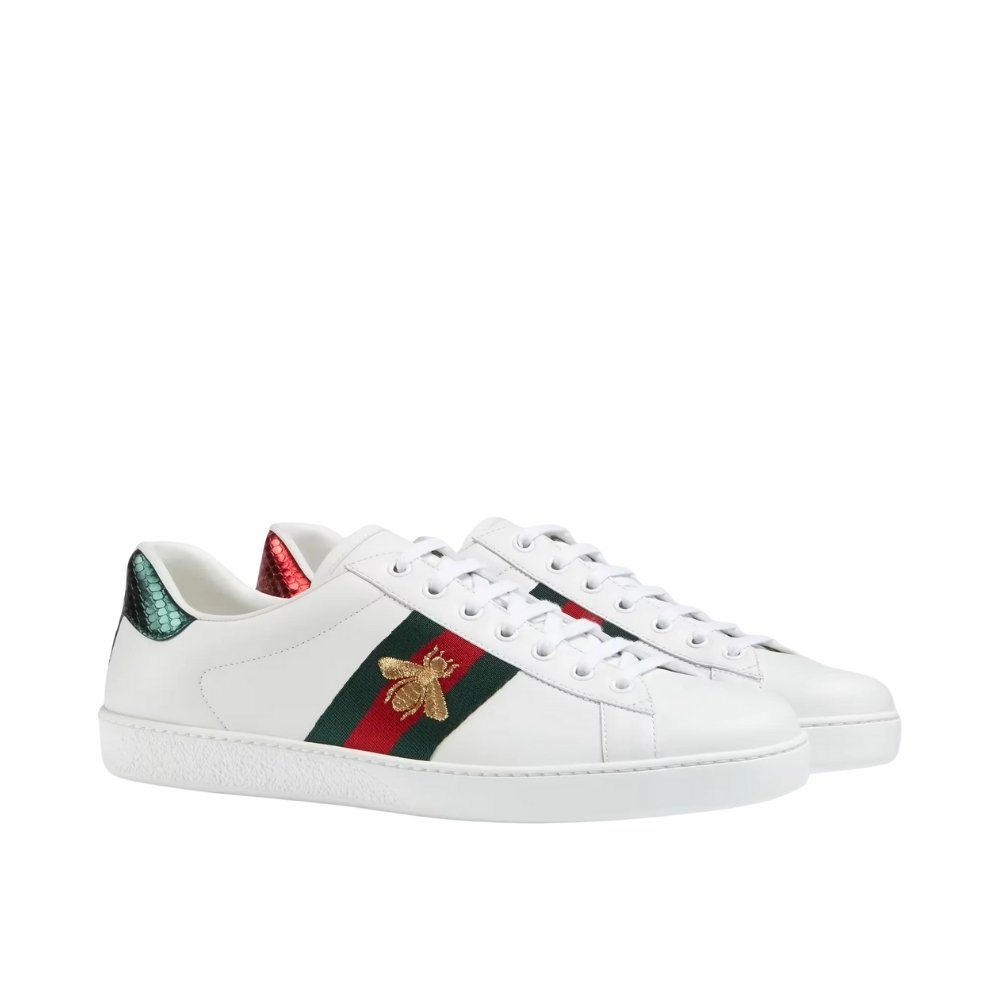 Thumbnail-50-1 Gucci Ace Embroidered Sneaker Bee White 429446 02JP0 9064 - Image 1