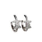 Chanel Cc Mark Hoop Earrings In Silver Abf729 B20574 U0939