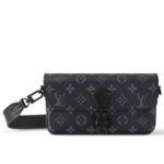 Louis Vuitton Montsouris Wearable Wallet Monogram Eclipse Canvas Black 22Cm M83567