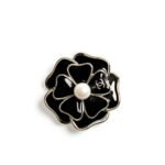 Chanel Brooch Metal And Resin Gold With Black Pearly White Abg238 B21624 U3367
