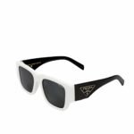 Prada Rectangle Sunglasses Black And White
