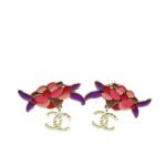 Chanel Pendant Earrings Gold And Multicolour Abf933 B21129 U2138