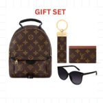 Gift Set: Louis Vuitton Monogram Palm Springs Mini Backpack With Card Wallet And Dragonne Keychain And My Monogram Light Cat Eye Glasses