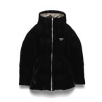 Prada Velvet Down Jacket Black 292214 18H4 F0008 S Ooo