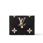 Louis Vuitton Victorine Wallet Black And Beige 12Cm M80968