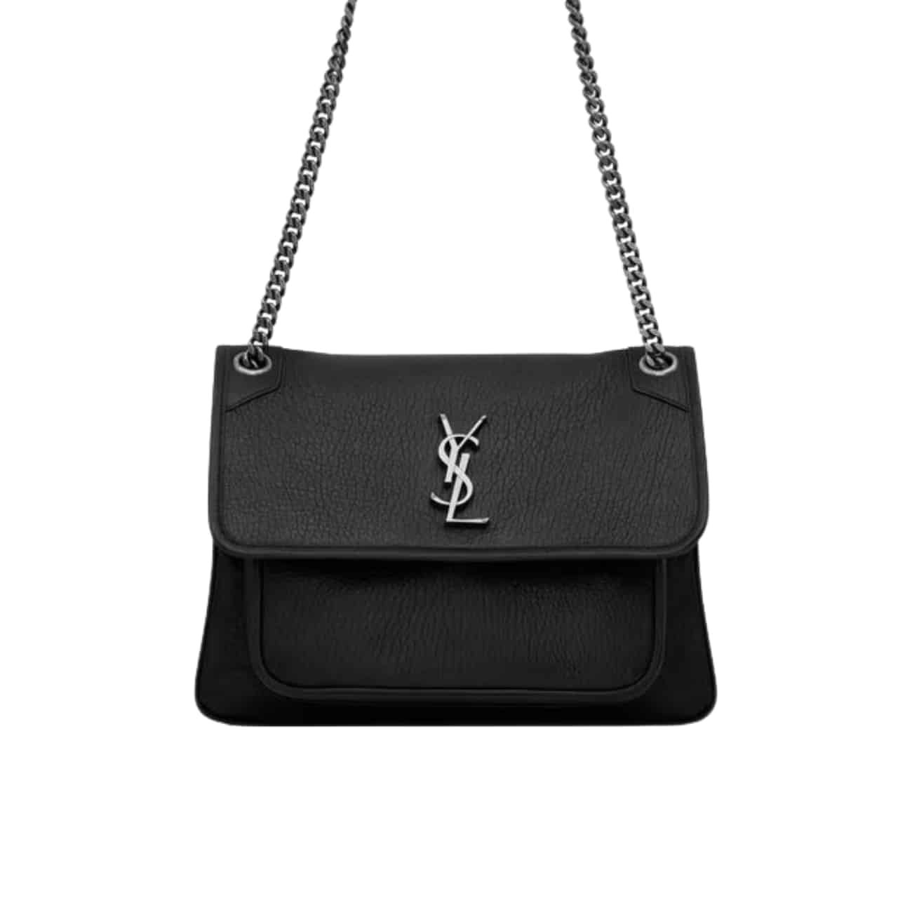 Thumbnail-8-1-5 Saint Laurent Niki Vintage Medium In Grained Black 28Cm 633178Aacia1000 - Image 1