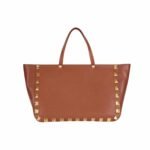 Valentino Garavani Rockstud Tote Bag Brown 40Cm