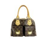 Louis Vuitton Manhattan PM Bag Monogram Canvas Brown 29Cm