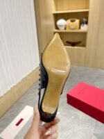 Valentino Rockstud Bow Slingback Pump In Patent Leather With Matching Studs Black 4W2S0Ib8Ixh 0No - Image 4