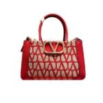 Valentino Garavani Toile Iconographe Canvas Tote Red 28Cm
