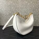 Valentino Garavani Small Vlogo Moon Hobo Bag In Grainy Calfskin With Chain White 29Cm 4W2B0N08Jdk 098 - Image 4