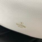 Valentino Garavani Small Vlogo Moon Hobo Bag In Grainy Calfskin With Chain White 29Cm 4W2B0N08Jdk 098 - Image 8