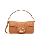 Valentino Garavani Vlogo 1960 Nappa Leather Shoulder Bag Brown 28Cm