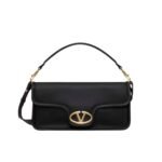 Valentino Garavani Vlogo 1960 Nappa Leather Shoulder Bag Black 28Cm 4W0B0N48Zfj 0No