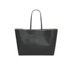 Valentino Garavani Rockstud Grainy Calfskin Tote Bag Black 35Cm 4W2B0B70Vsf 0No