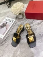 Valentino Garavani One Stud Heeled Sandals Black Ws0El3Cyi0No - Image 3