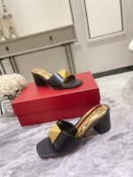 Valentino Garavani One Stud Heeled Sandals Black Ws0El3Cyi0No - Image 6