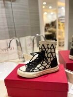 Valentino Garavani Toile Iconographe Socks Sneaker White - Image 6