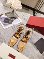 Valentino Garavani One Stud Patent Leather Slingback Pump Rose Cannelle - Image 4