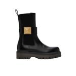 Valentino Garavani One Stud Beatle Boot In Calfskin Black