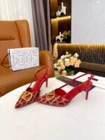 Valentino Garavani Vlogo Signature Slingback Pump In Toile Iconographe Red - Image 4