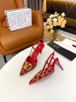 Valentino Garavani Vlogo Signature Slingback Pump In Toile Iconographe Red - Image 5