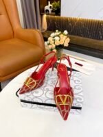 Valentino Garavani Vlogo Signature Slingback Pump In Toile Iconographe Red - Image 8