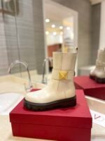 Valentino Garavani One Stud Beatle Boot In Calfskin Light Ivory 2W2S0Fy1Kum I16 - Image 7