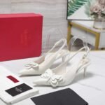 Valentino Garavani Papier Phalène Slingback Pumps White - Image 2