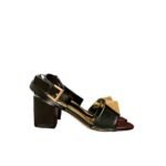 Valentino Garavani One Stud Leather Sandals Black