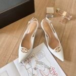 Valentino Vlogo Shiny Leather Leather Heels In White - Image 6