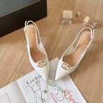 Valentino Vlogo Shiny Leather Leather Heels In White - Image 2