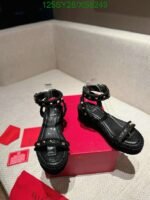Valentino Rockstud Flatform Sandal In Calfskin 2W2S0Gi3Bae0No - Image 6