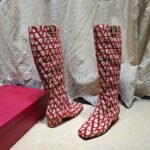 Valentino Vlogo Type Boot In Toile Iconographe Beige Red 2W2S0Ft9Ebhj4A - Image 5