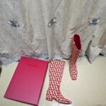 Valentino Vlogo Type Boot In Toile Iconographe Beige Red 2W2S0Ft9Ebhj4A - Image 3