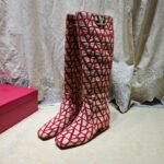 Valentino Vlogo Type Boot In Toile Iconographe Beige Red 2W2S0Ft9Ebhj4A - Image 2