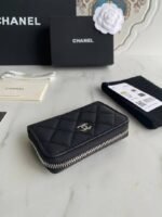 Chanel Classic Zipped Coin Purse Wallet Gold Tone Metal Black 11Cm Ap0216 Y01588 C3906 - Image 3