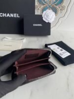 Chanel Classic Zipped Coin Purse Wallet Gold Tone Metal Black 11Cm Ap0216 Y01588 C3906 - Image 4