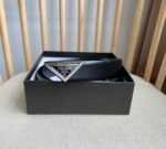 Prada Spazzolato Logo Black Belts 2Cm250 Zo6 F0002 - Image 3