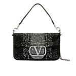 Valentino Loco Small Vlogo Shoulder Bag Black 20Cm