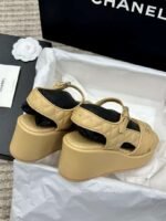 Chanel Quilted Sandals Beige G39918 - Image 2