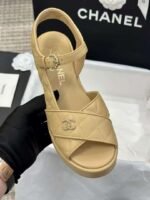 Chanel Quilted Sandals Beige G39918 - Image 5