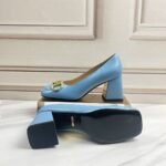 Gucci Women’S Mid Heel Pump With Horsebit Blue - Image 5