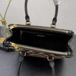[Super Vip 1:1] Prada Galleria Medium Symbole Embroidered Fabric Bag Black And Beige 28Cm 1Ba863 2Fkl F0Y30 V Ooo - Image 9
