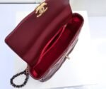 Chanel 19 Flap Bag Shiny Crumpled Burgundy 22Cm - Image 6