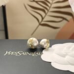 Saint Laurent Cassandre Pearl Earrings In Metal 691563Y15269018 - Image 7