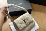 Saint Laurent Le 57 Quilted Leather Shoulder Bag White 27Cm - Image 2